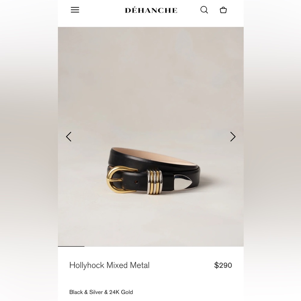 Dehanche Hollyhock Mixed Metal Belt XS